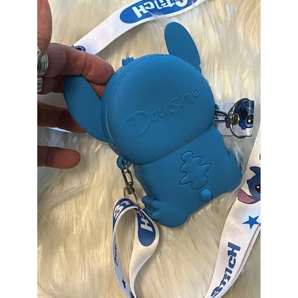 Disney Stitch Purse Adjustable Straps Crossbody Silicone